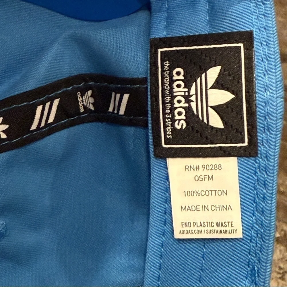 Adidas Originals Hat Relaxed Strapback Pulse Blue White Mens Cap Logo Golf NWT - Picture 8 of 11